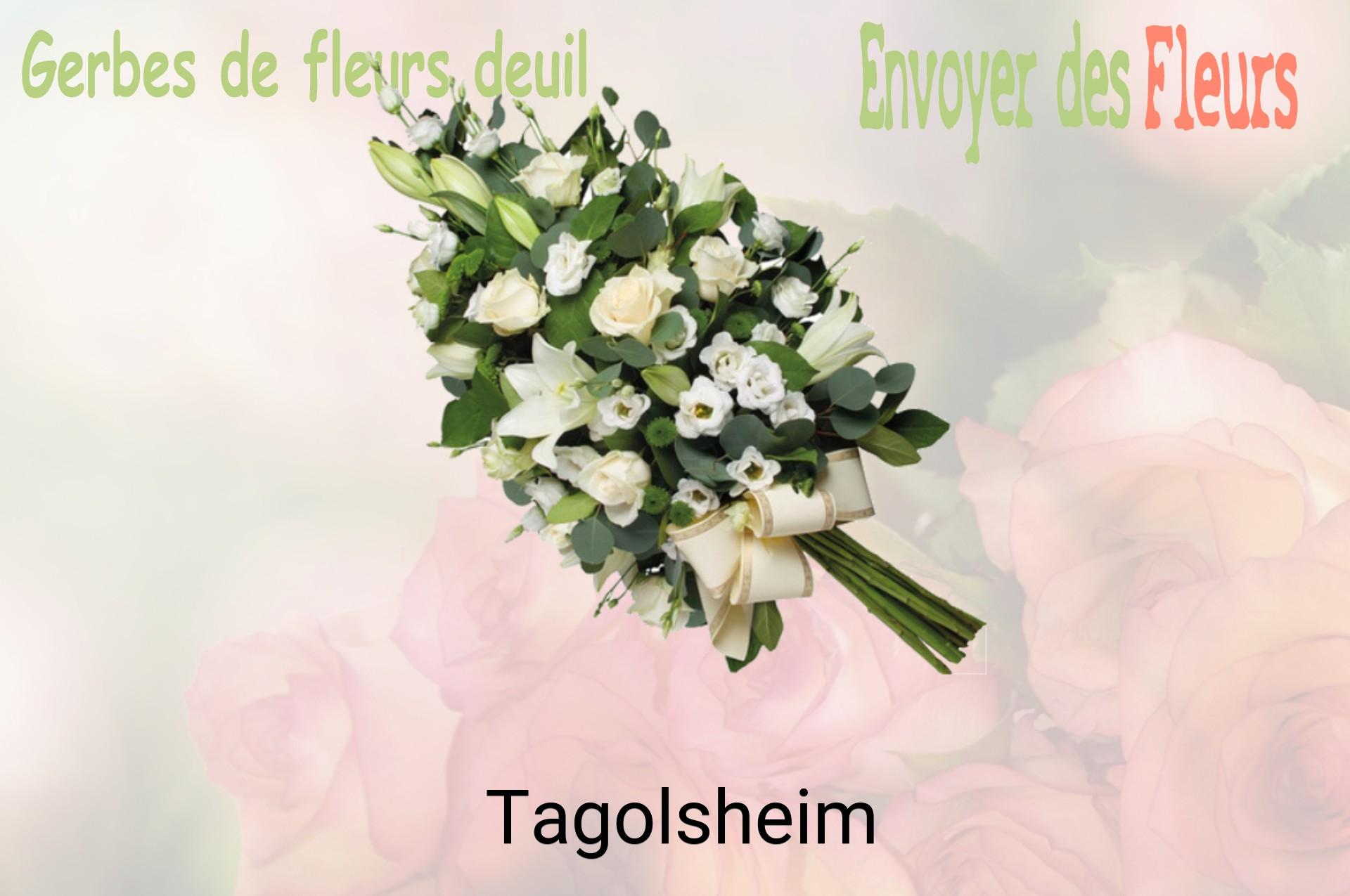 Gerbe de fleurs de deuil livrée à Tagolsheim